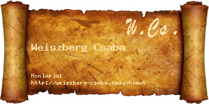 Weiszberg Csaba névjegykártya